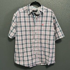 Ariat Pro Series Short Sleeve Blue & Pink Plaid - Like New